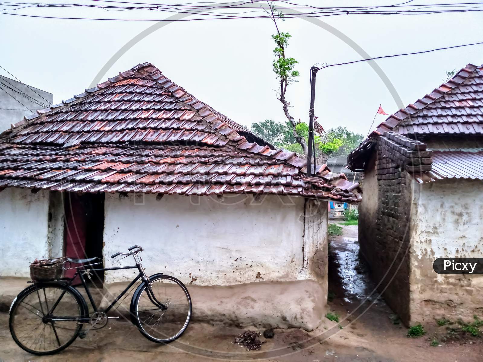 Poor man house in a village