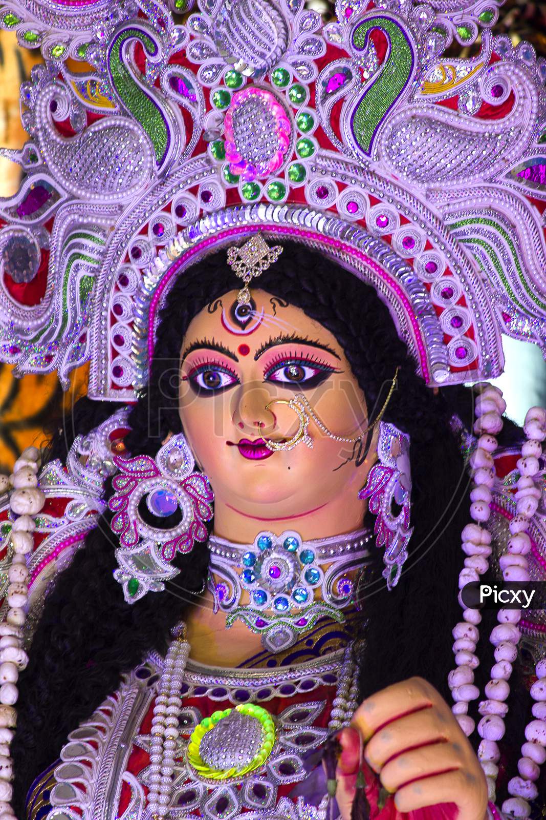 Indian Goddess Idol in a Temple