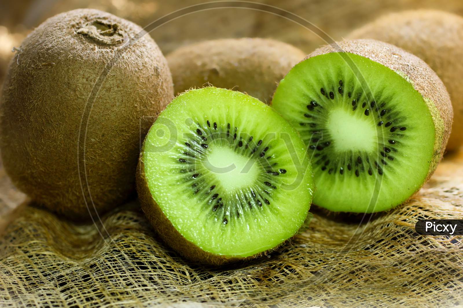 Selective Focus on Kiwi Fruit