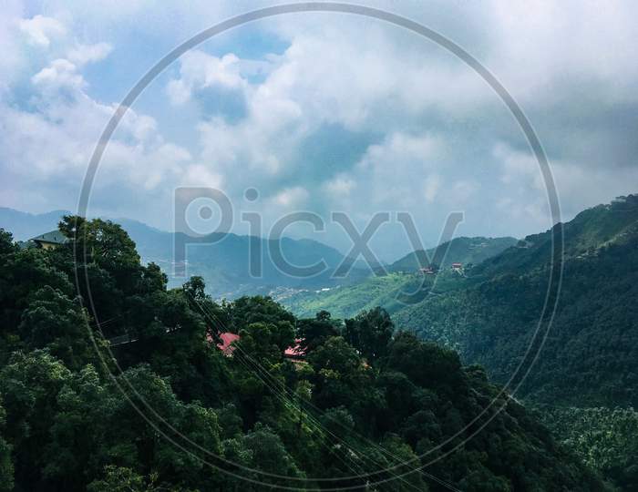 Breathtaking beauty of mountains Mussoorie in india