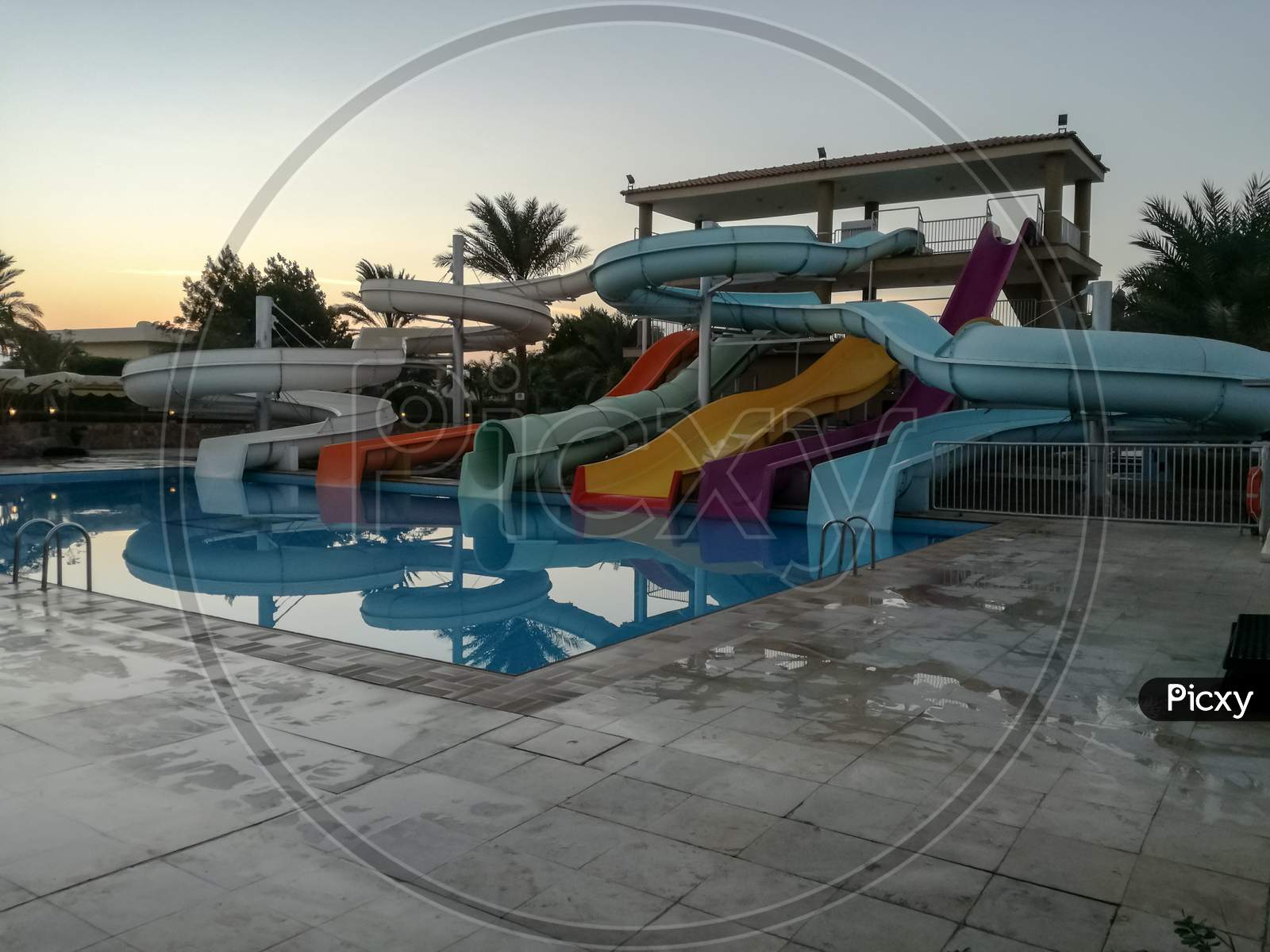 Hurghada, Egypt- November 2017: Resort Aqua Park