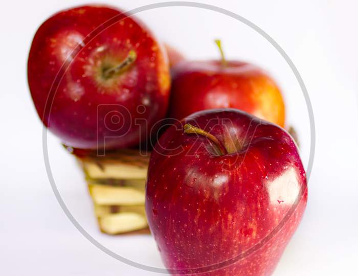 Apple Fruits on White Background