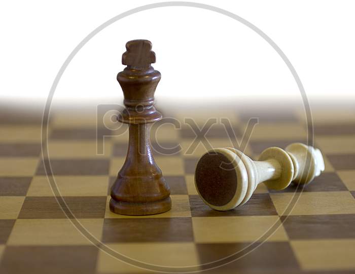 Selective focus on a Chess Coin
