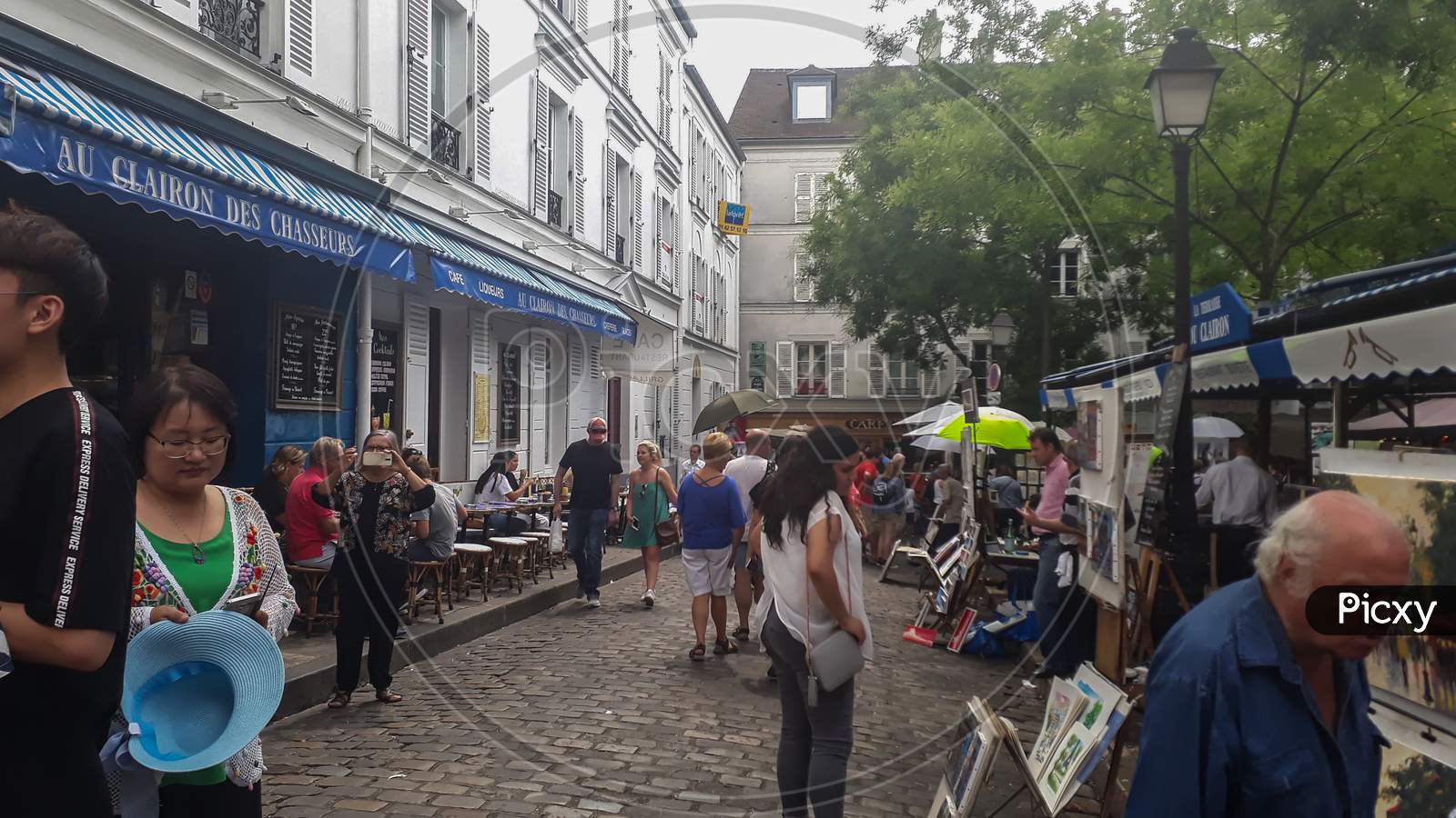 Paris, France- July 4 2018: artist street