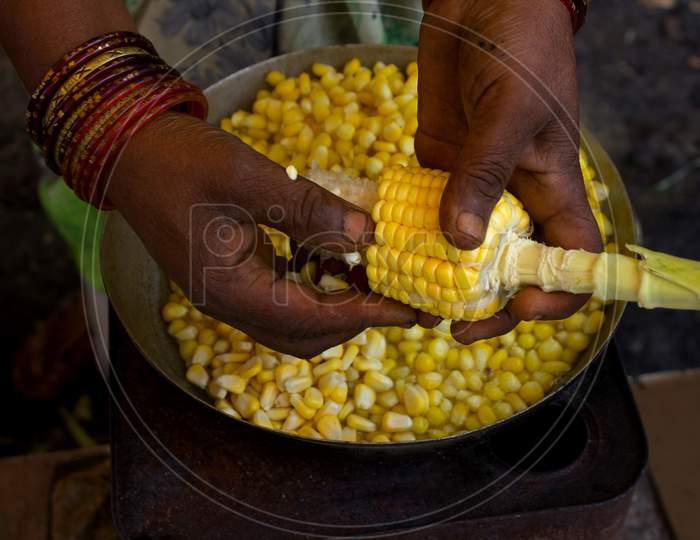 Sweet corns in a Bowl