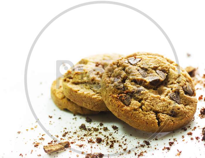 Cookies on White Background