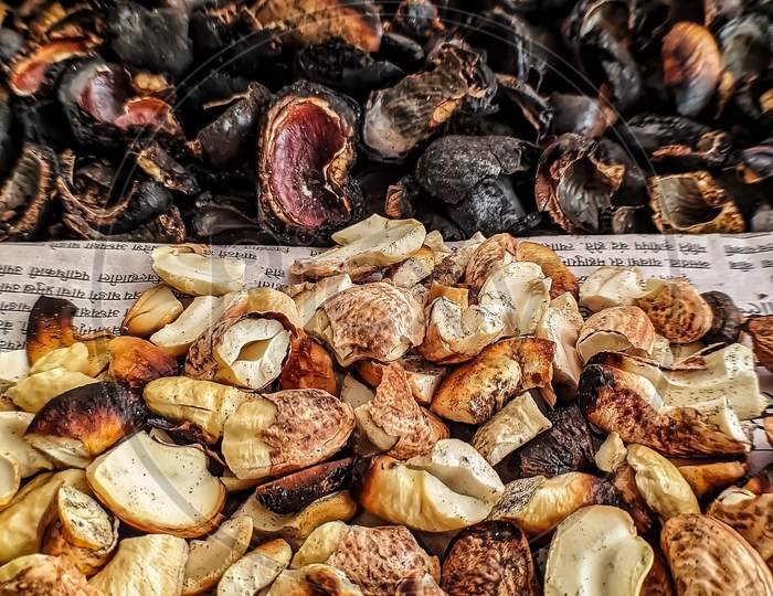 Roasted Cashew By The Traditional Way And Ready For Eat.