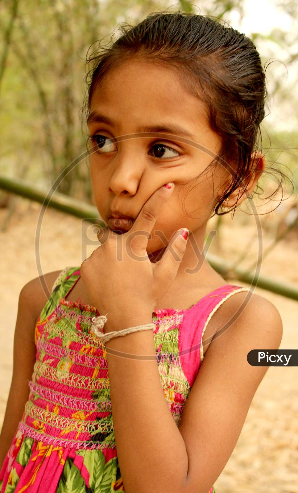 Portrait of a Young Indian Rural Girl