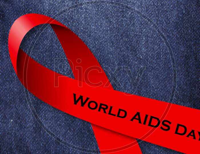 Aids Awareness Red Ribbon World Aids Day