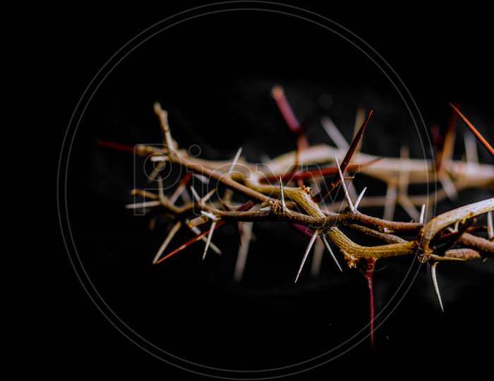 Crown Of Thorns And Nails Symbols Of The Christian Crucifixion In Easter