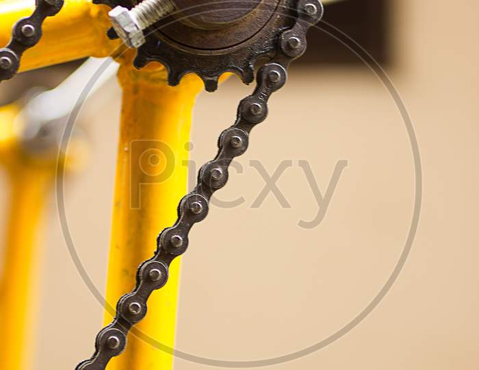 selective focus on a Chain