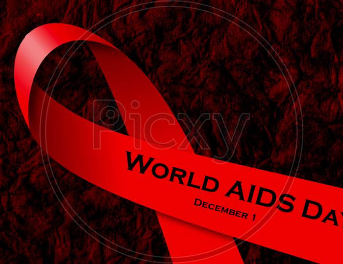 Aids Awareness Red Ribbon World Aids Day