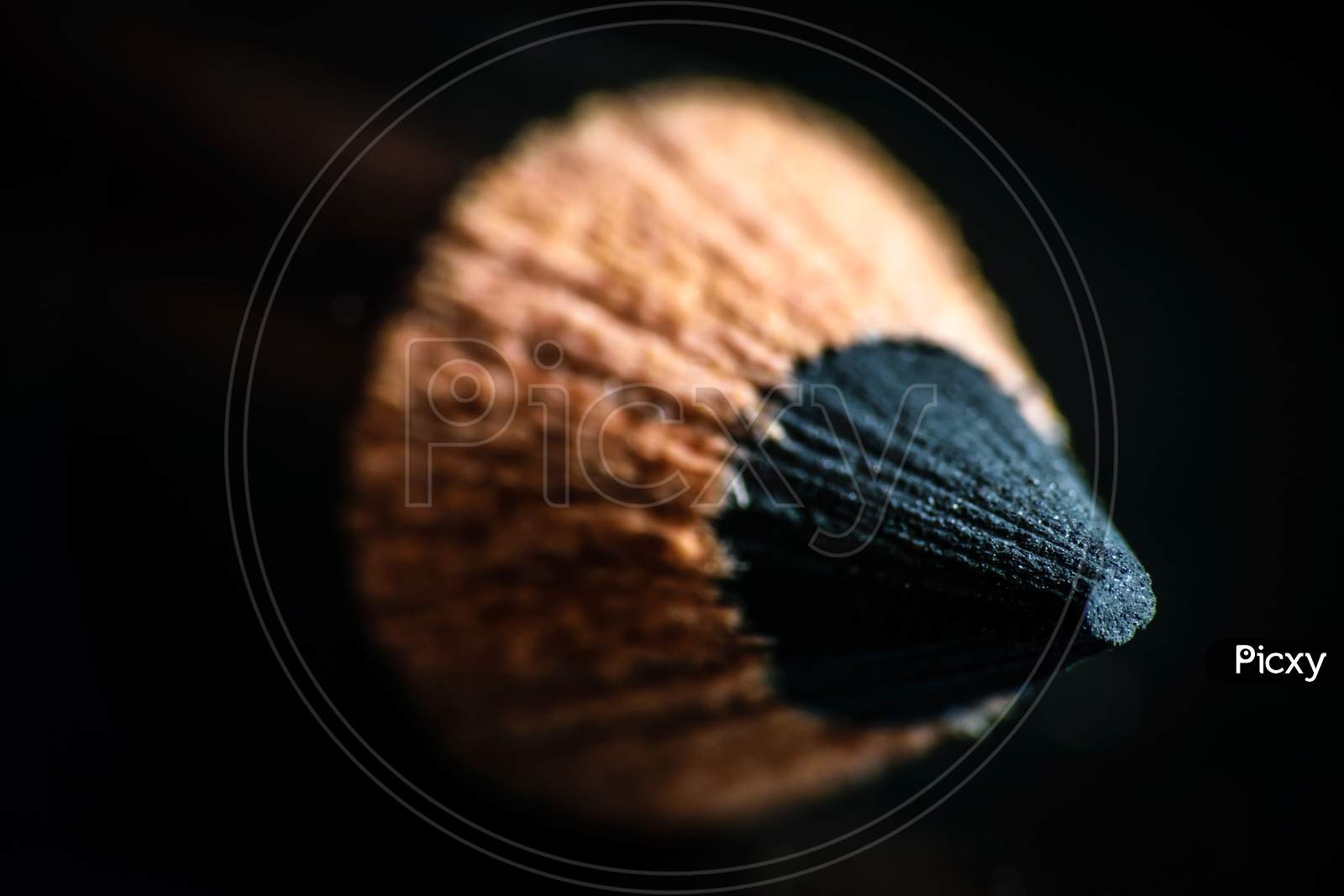 A Ultra Macro Shot Of A Black Pencil Tip