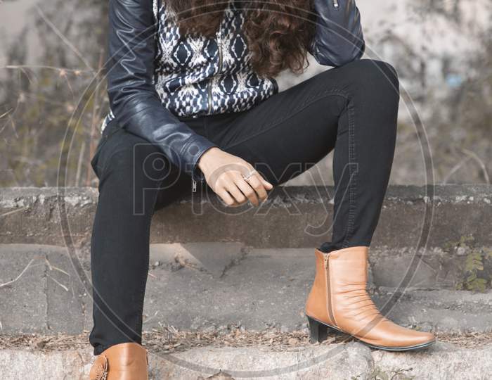 Fashion portrait of a young and attractive Indian Girl