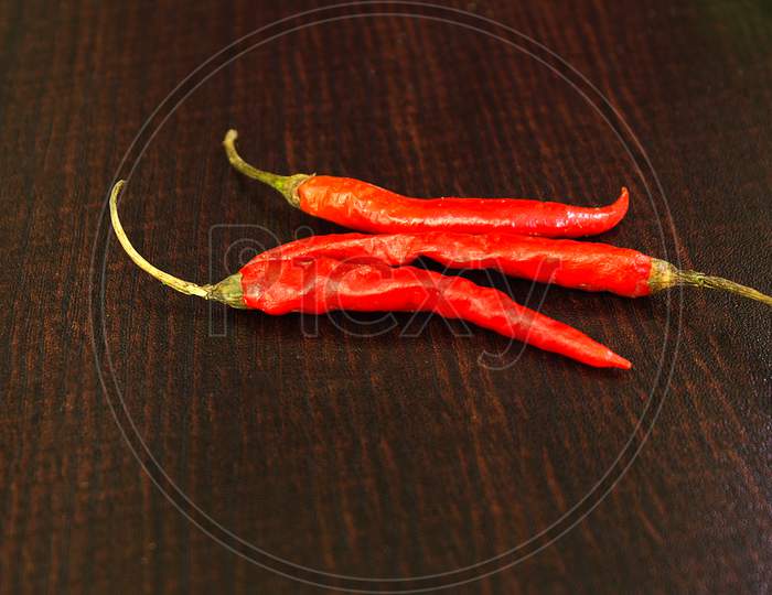 Selective Focus on Red Chillies