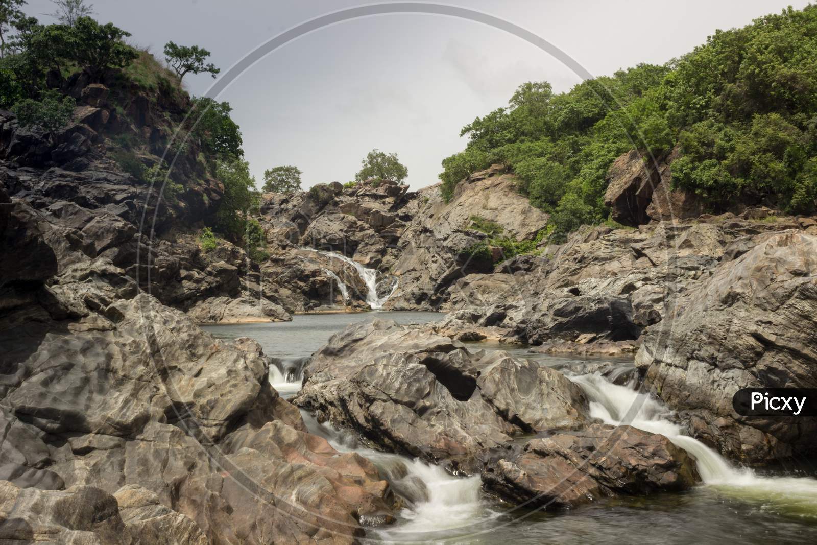 Shivanasamudra Shimsha waterfalls in Karnataka/India.