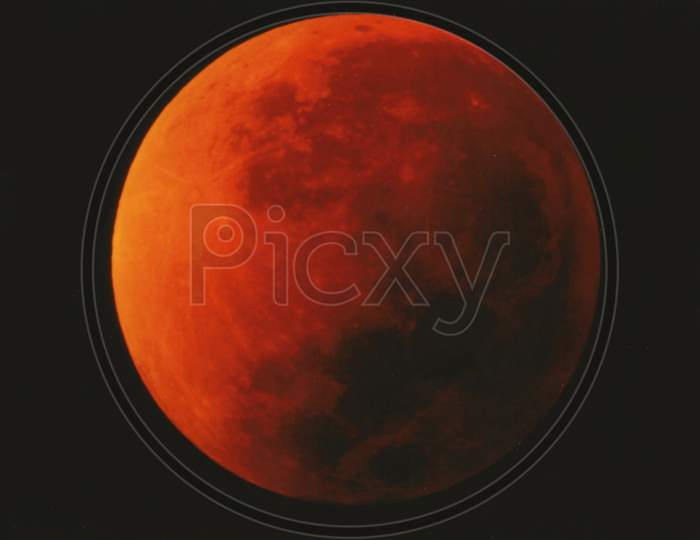 The blood moon. Lunar eclipse