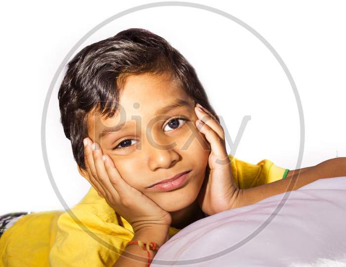 Portrait of a Young Indian Boy