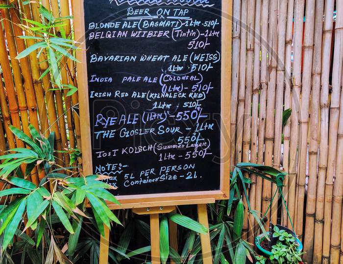 Takeaway Board At Toit Brew Pub Bangalore After The Relaxation Relaxation Of National Lockdown In India.
