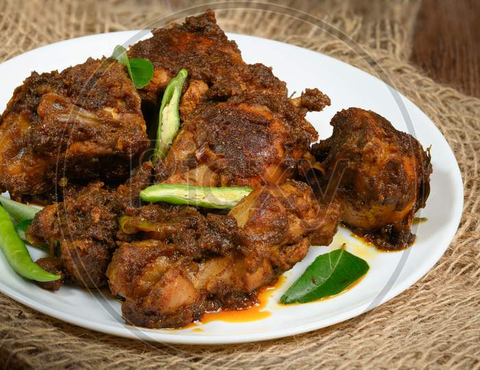 Chicken Roast Or sukka - Kerala Style