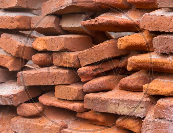 Hole In An Old Brick Wall Collapsing