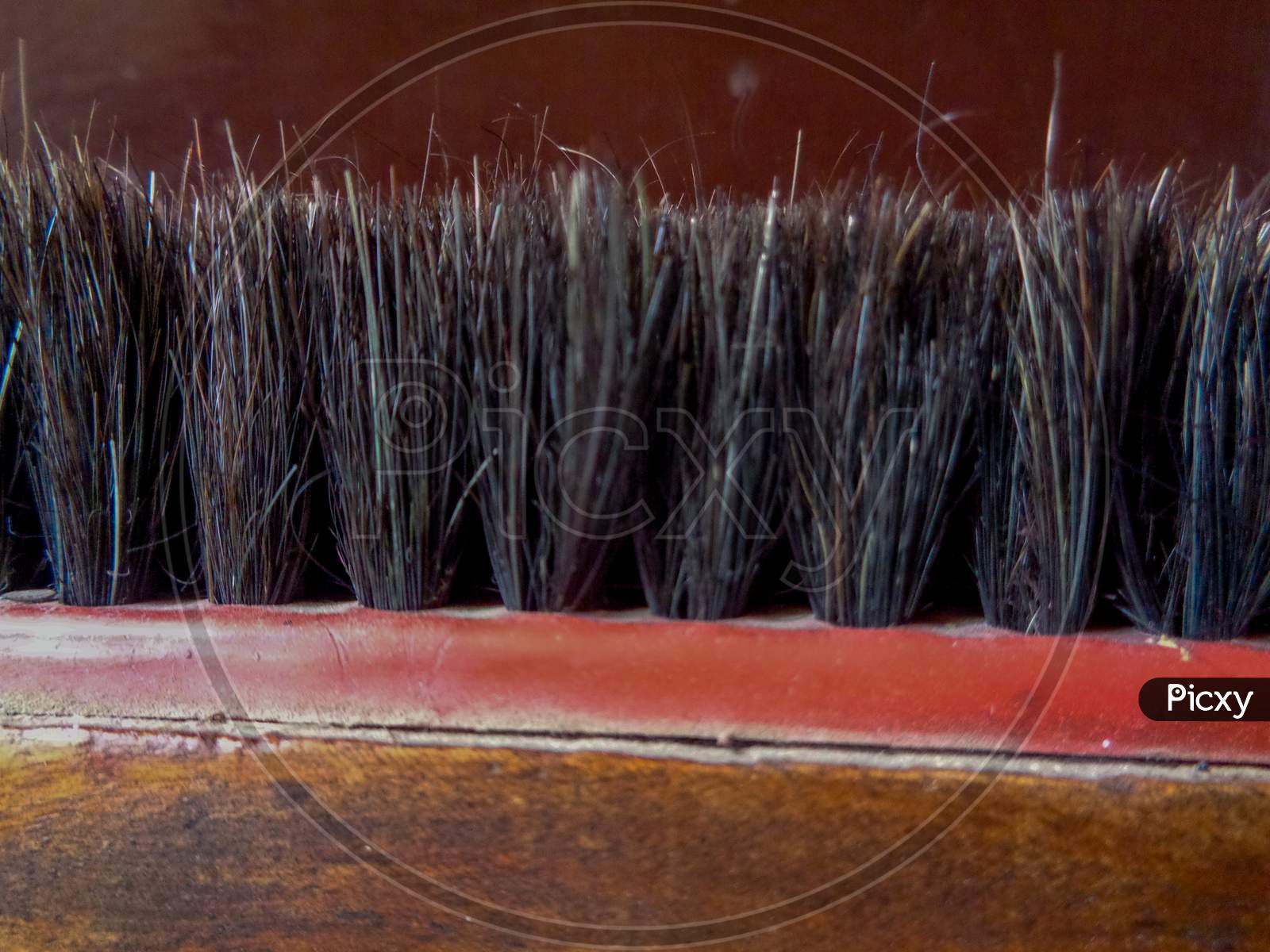 Close-Up of A Shoe Polish Brush