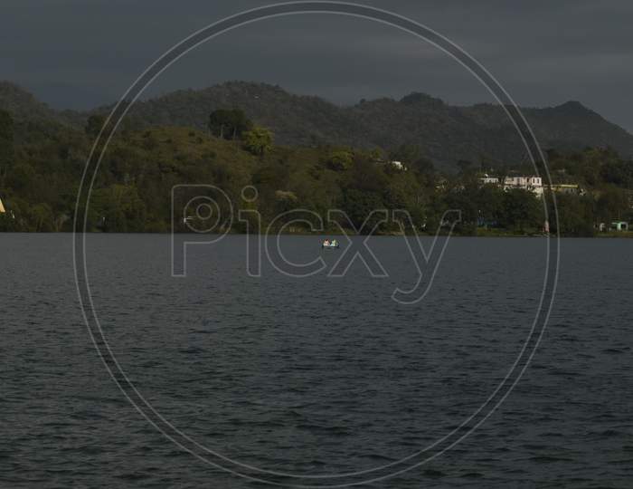 View At Mansar Lake At Jammu.
