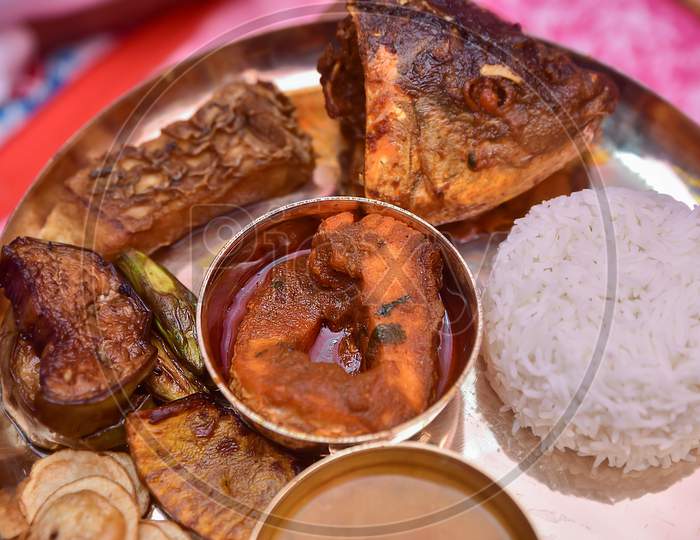 Bengali Thali served hot