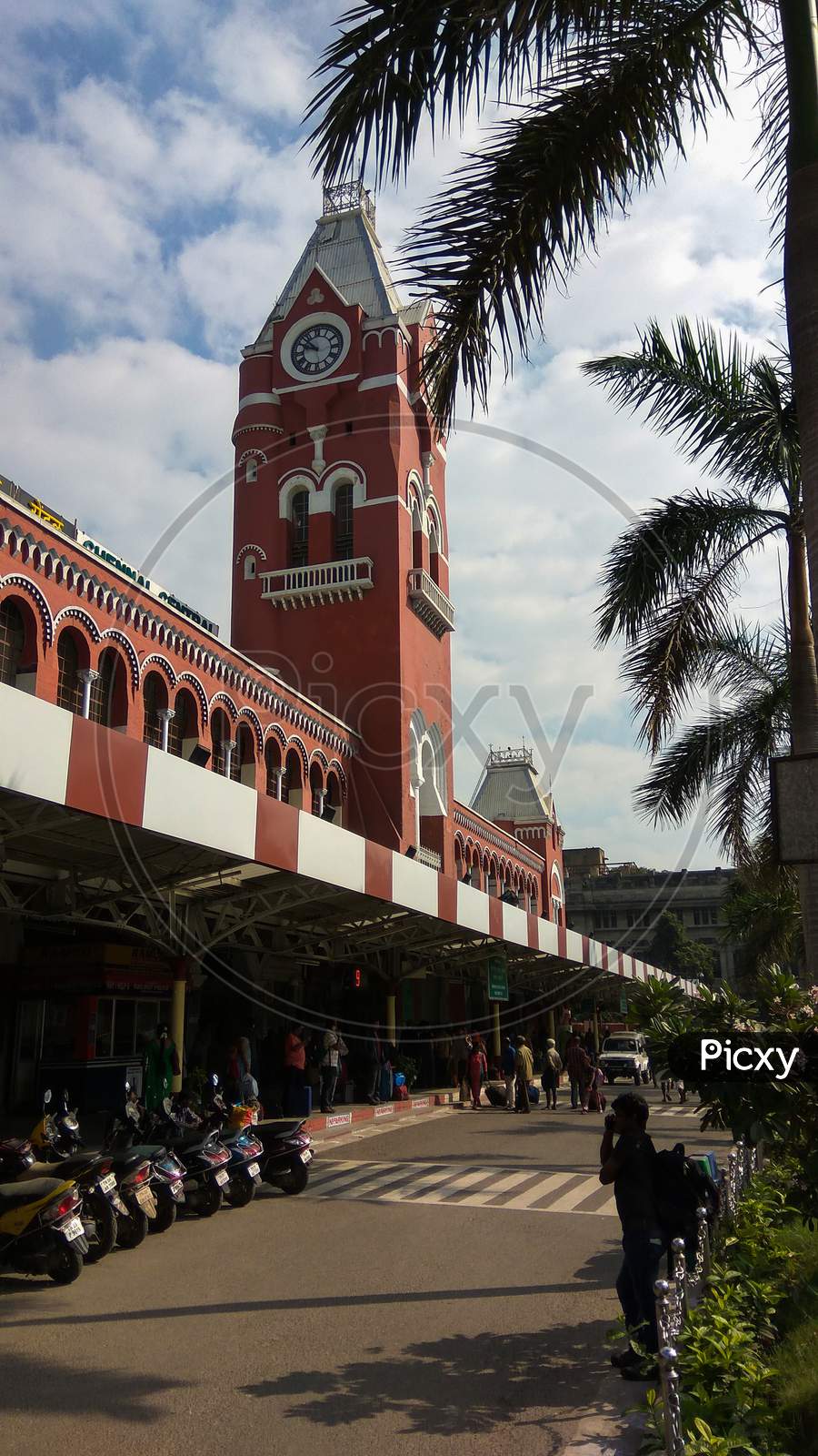 Front View Of Chennai Central Railway Station