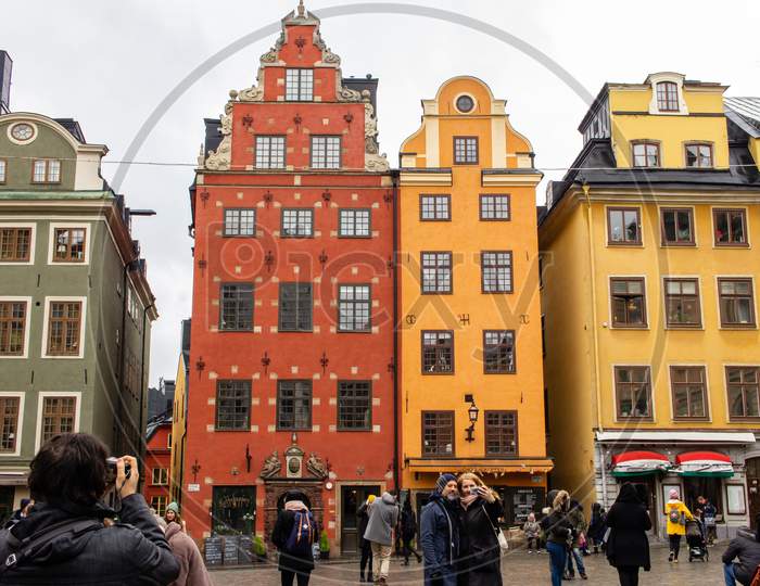 Stockholm, Sweden- February 2020: Famous Tourist Landmark