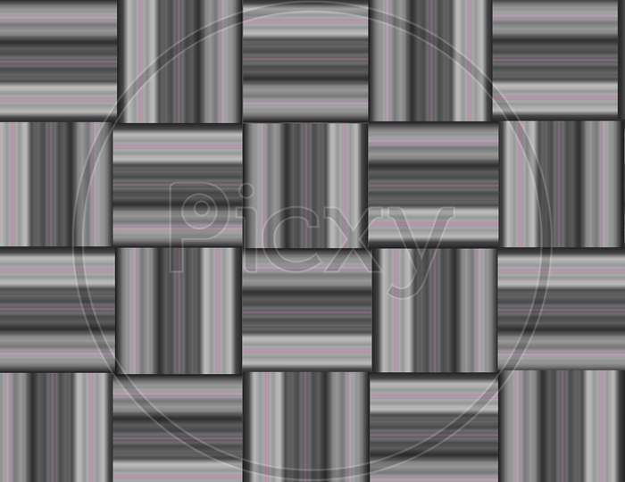 Block check seamless pattern with lines. Abstract Gradient background with Black, White, Silver, Pink color. Trendy classic high fashion print.
