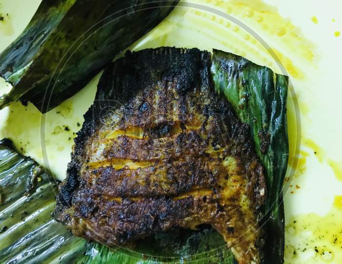 Tasty roasted fish