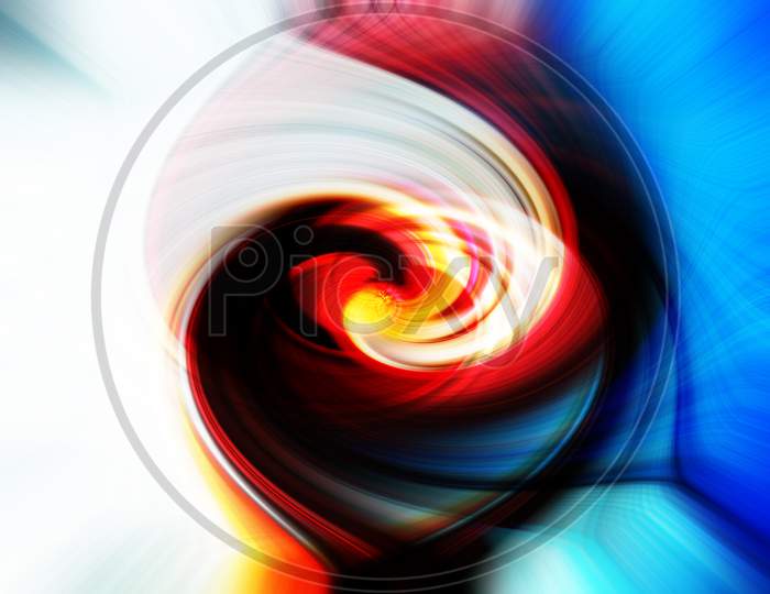 red and blue spiral