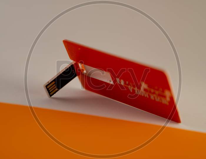 Pen drive with a smart foldable design on a white background.