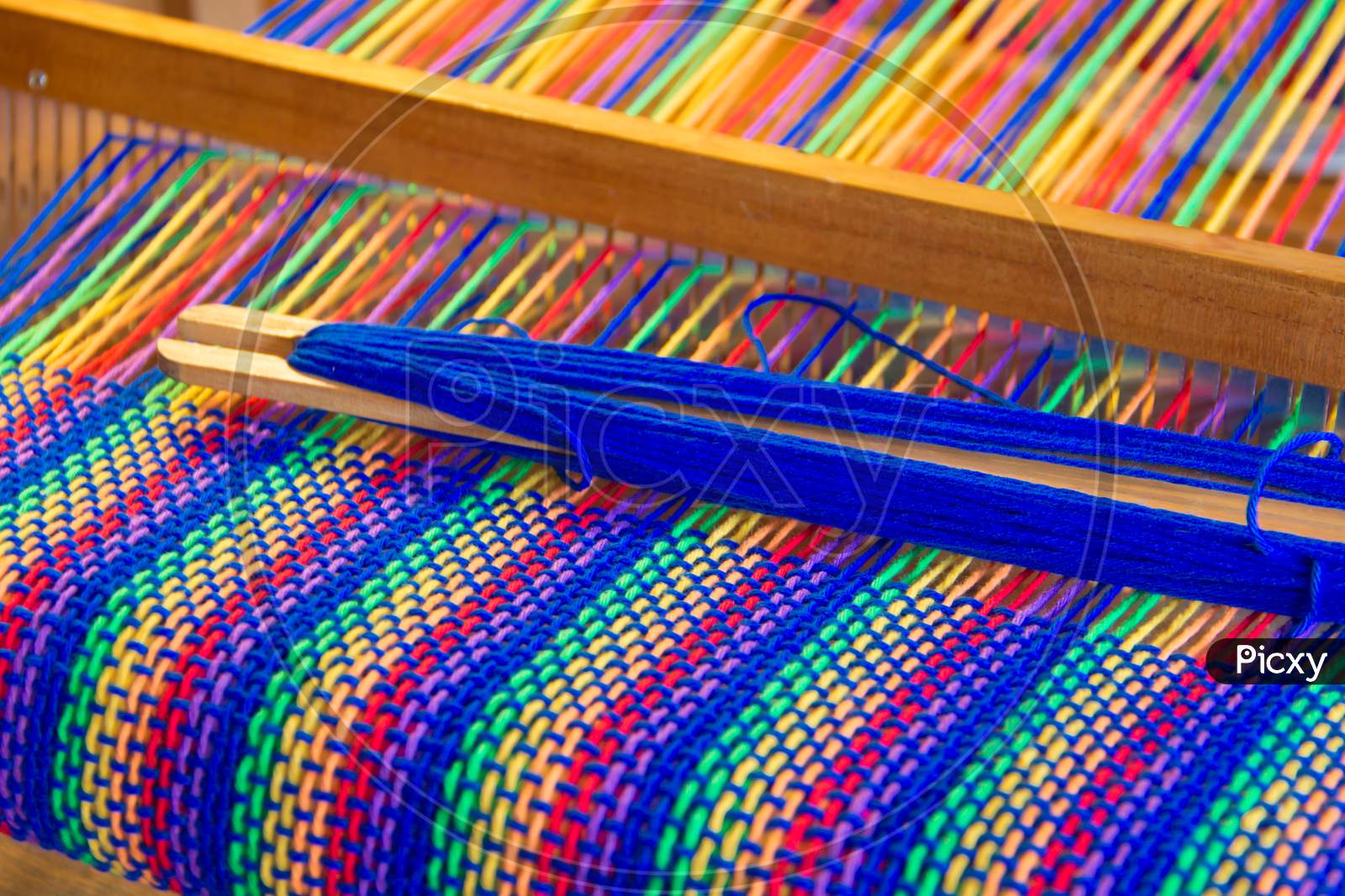 Comb Loom With Rainbow Colors And Diversity Flag