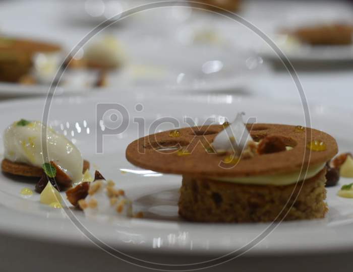 Carrot Cake with Lemon Mousse