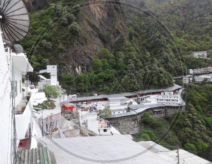 aerial view of Mata Vaishno Devi Shrine