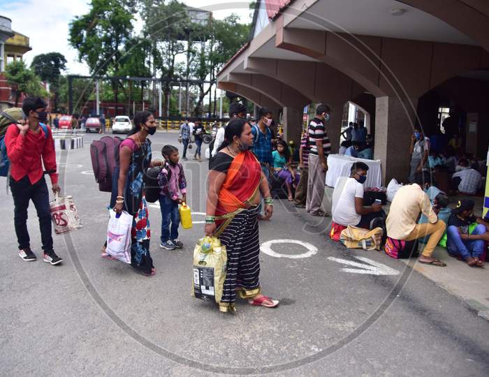 Passengers Arrive At the Guwahati Railway Station To Board A Train, After The Government Eased A Nationwide Lockdown Against The Covid-19 Coronavirus, In Guwahati, India On June 14, 2020.
