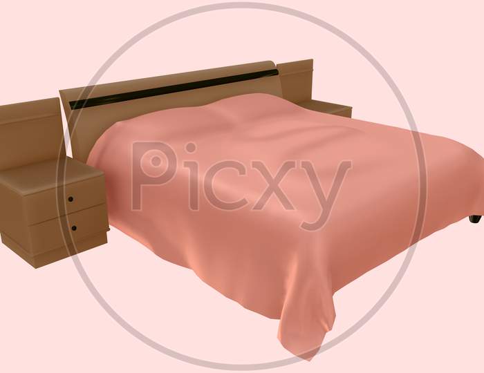 Modern Bed 3D Render