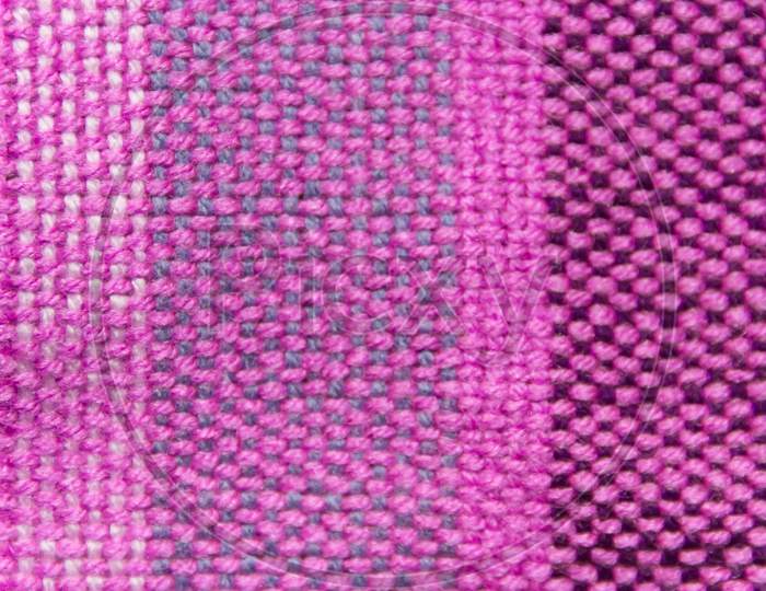 Colorful Background Texture Of Weaving On Loom