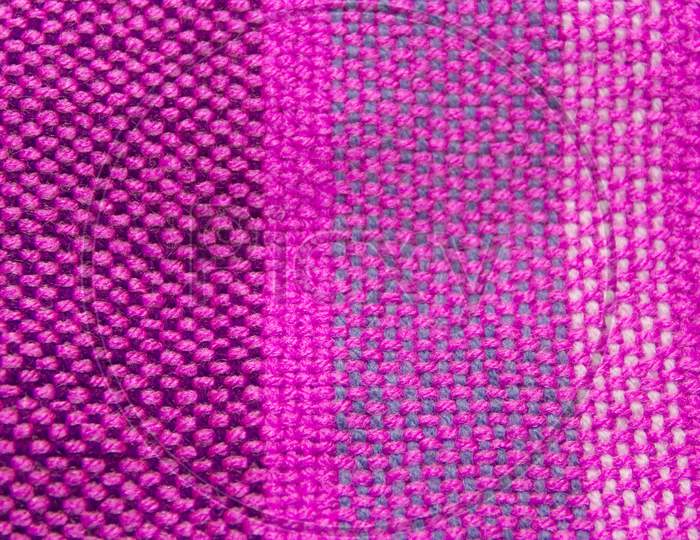 Colorful Background Texture Of Weaving On Loom