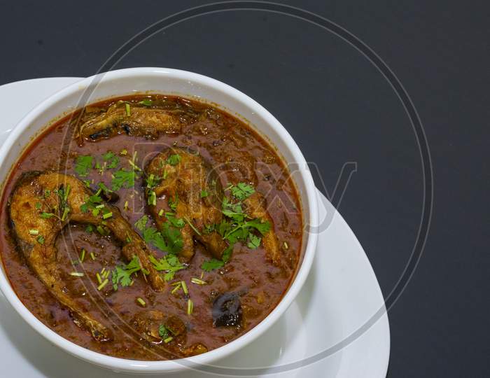Spicy Mouth Watering Indian Fish Curry In A Bowl