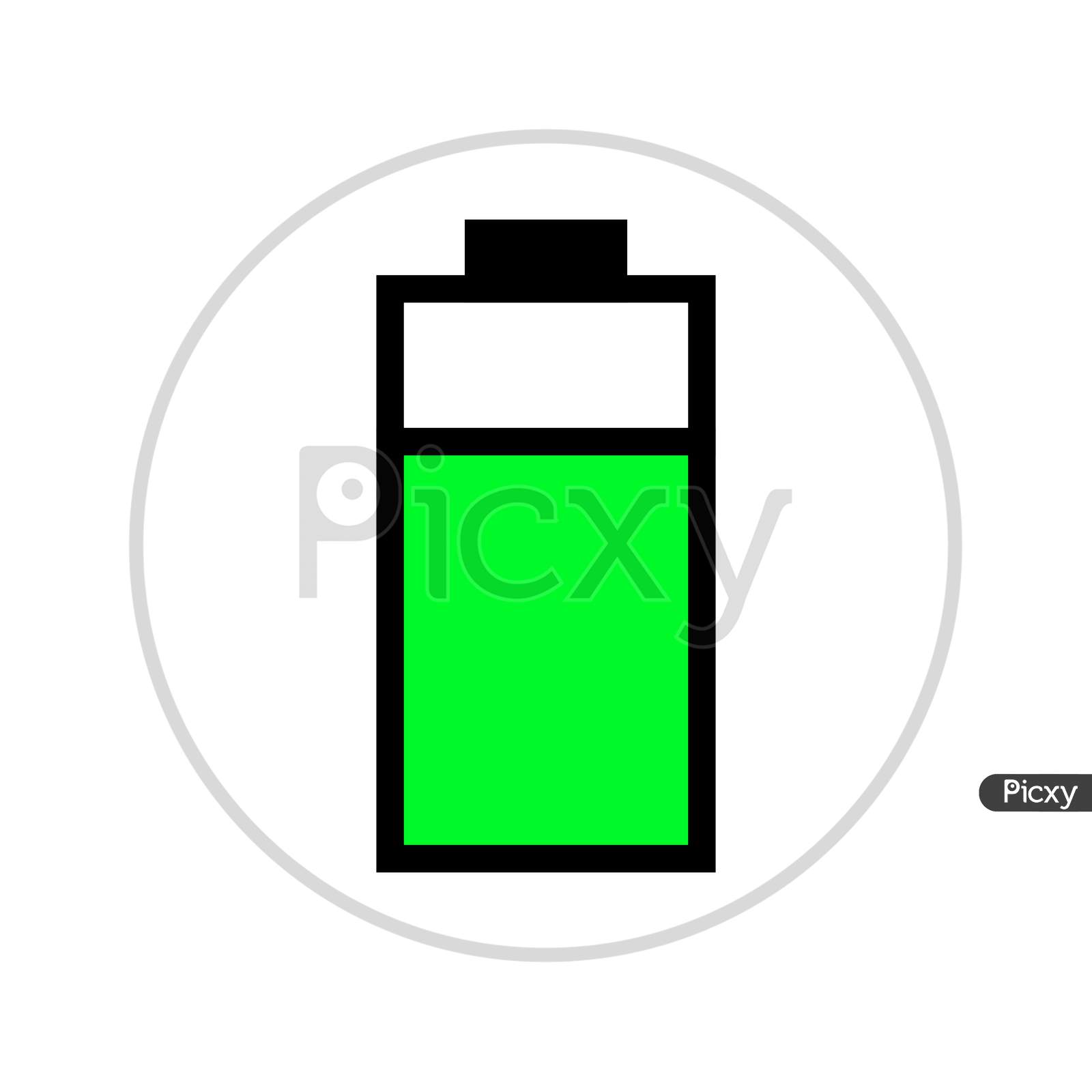 Battery Vector Icon. Concept Of Battery Charge. Modern, Simple Flat Vector Illustration For Web Site Or Mobile App