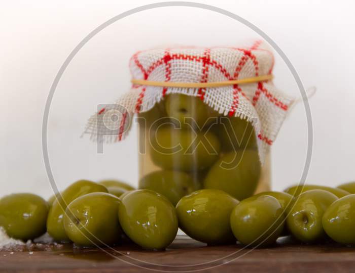 Artisanal Preparation Of Healthy Pickles Of Green Olives