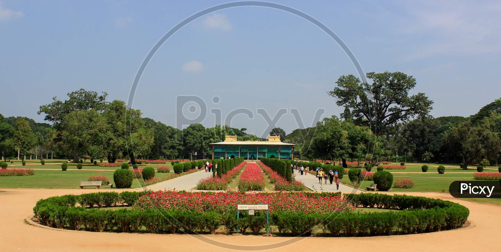 An elegant view of Daria Daulat summer palace in Srirangapatna/Karnataka/India.