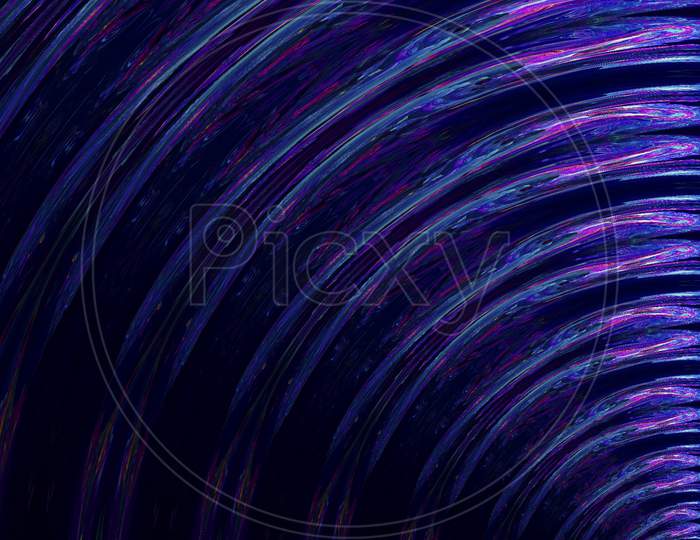 Abstract Illustration Dark Blue And Purple Shades Curve Art Design