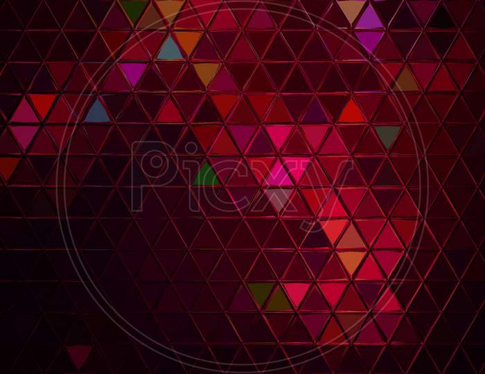 Abstract Red Triangle Pattern Texture