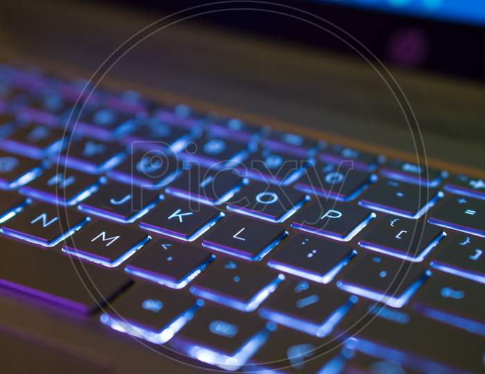 Close up shot of a Computer Keyboard