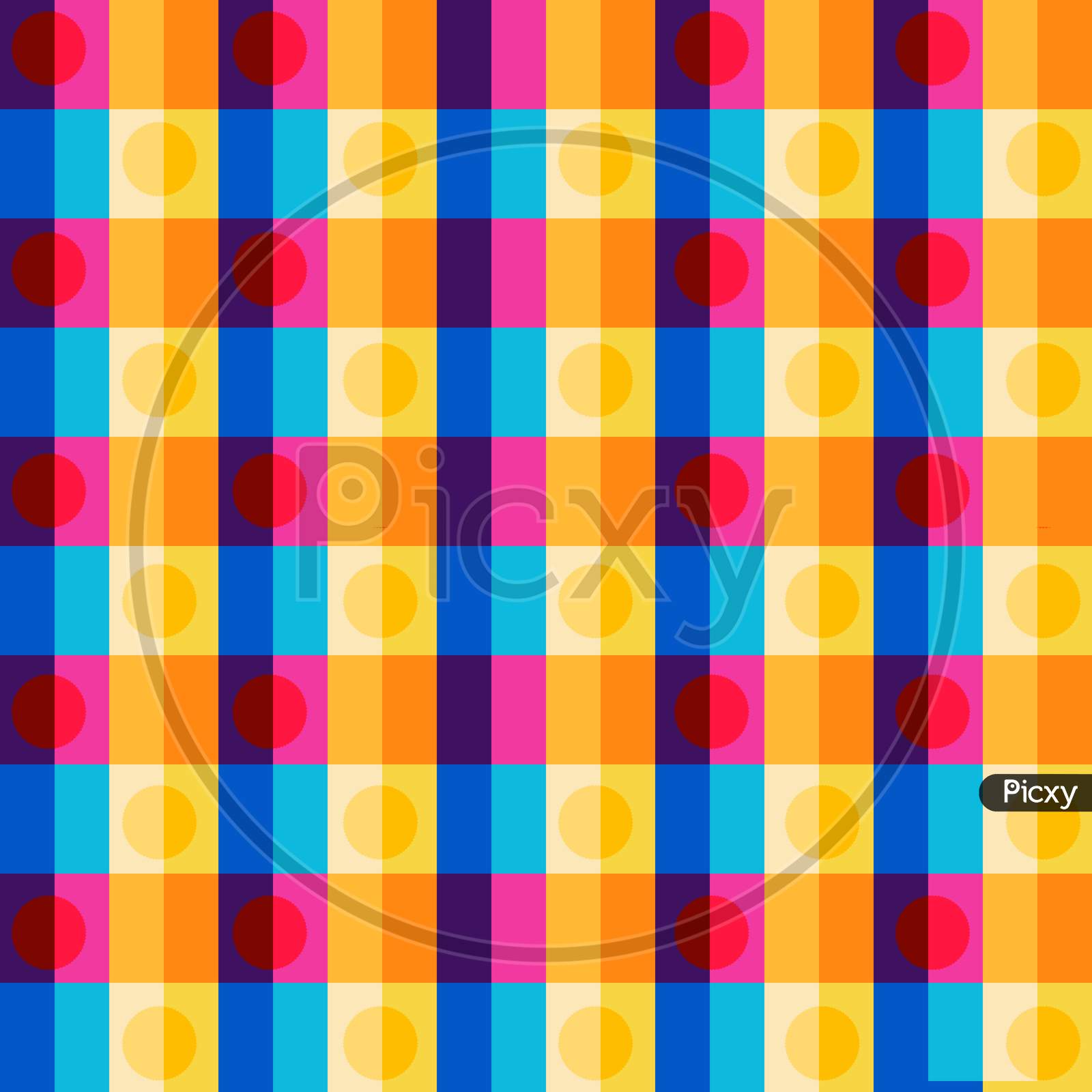Seamless Multicolored Tablecloth Pattern, Texture