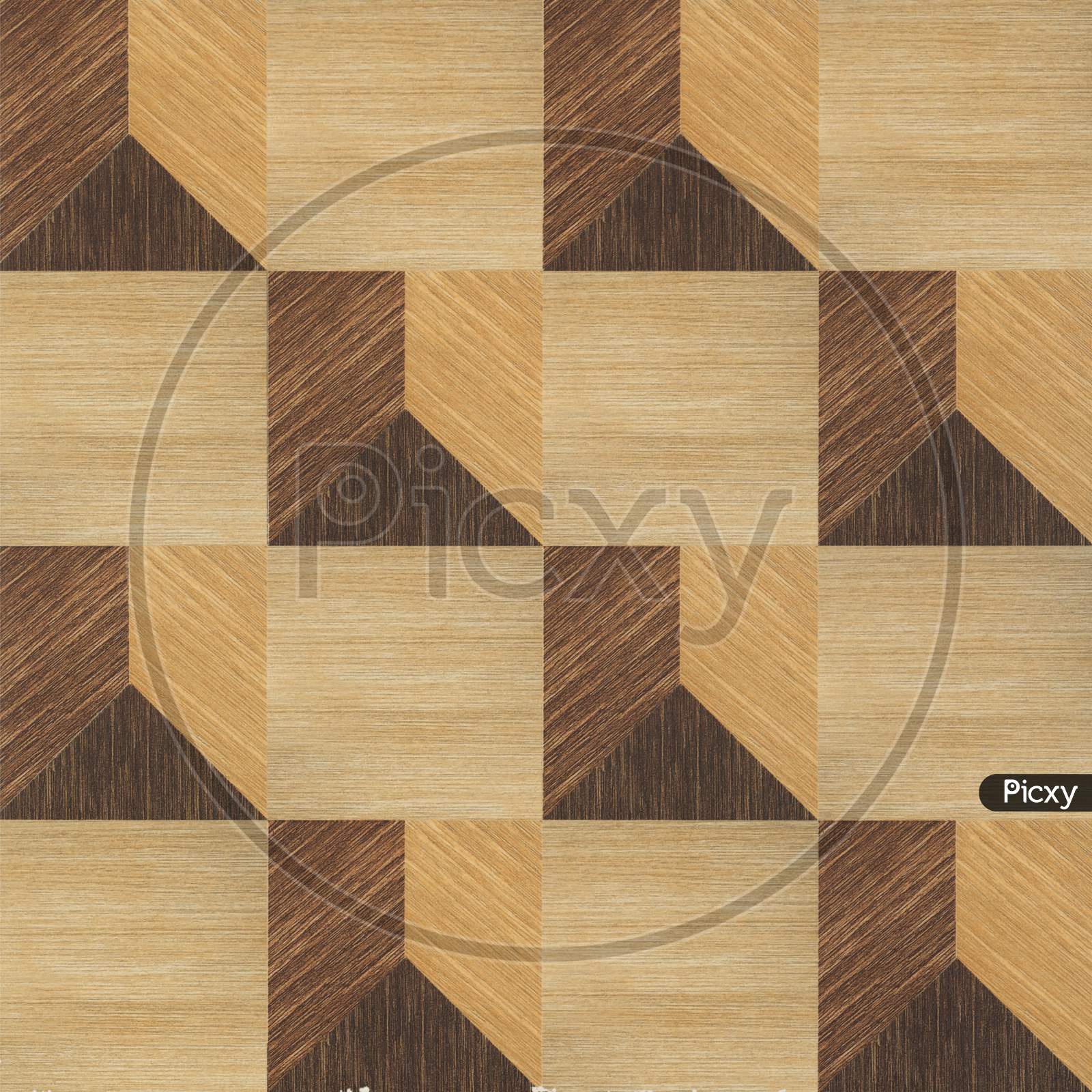 Abstract Mosaic Pattern Wooden Ceramic Texture Tile.